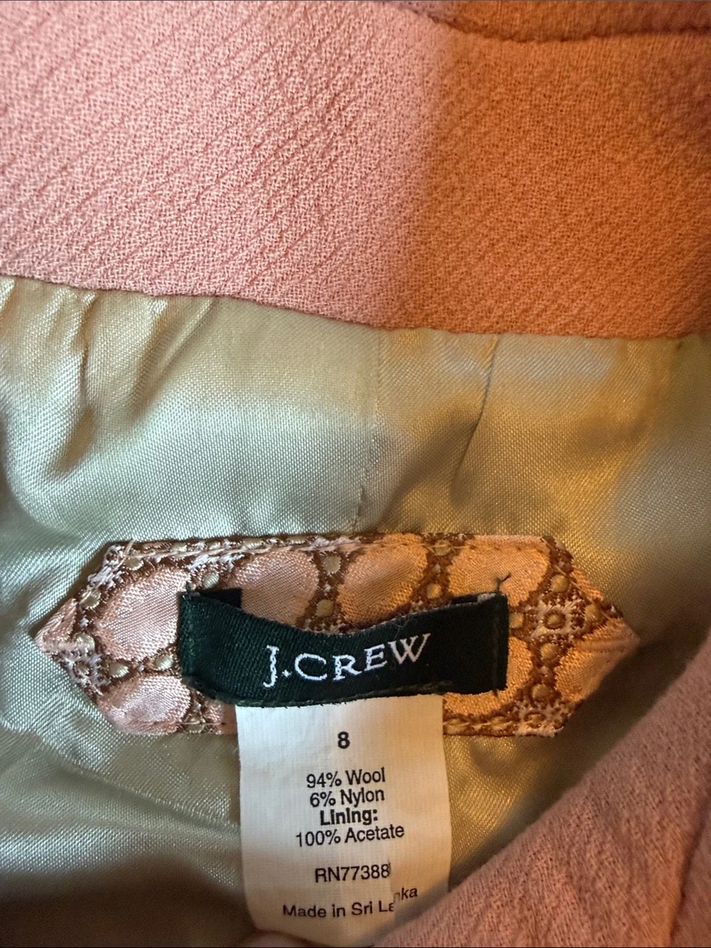 J. Crew Pink Double-Breasted Pea Coat - Picture 2 of 7